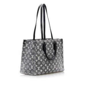 LOUIS VUITTON Monogram Denim Onthego MM Tote Bag | AlmaBagz
