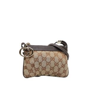 Gucci Crossbody Bag Mini Brown GG Canvas | AlmaBagz