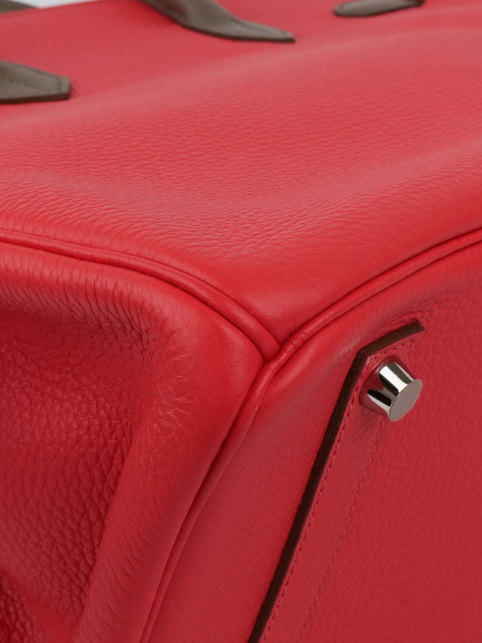 Hermes Limited Edition Tricolour Rose Jaipur, Argile and Etoupe Birkin 35. | AlmaBagz - Image 8