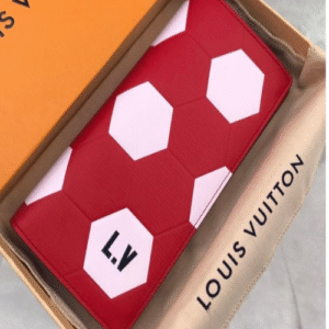 Louis Vuitton Brazza Wallet Epi Leather Hexagon Red | AlmaBagz