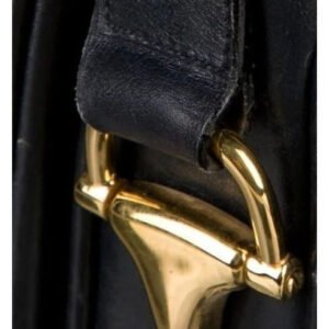 Gucci navy Guccissima leather 1955 Horse-bit shoulder bag | AlmaBagz