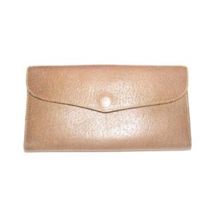 Gucci Brown Leather Two-Tone Clasp Collection Continental Wallet | AlmaBagz