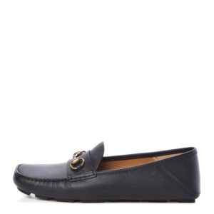 Gucci Calfskin Hebron Horse Bit Loafer Moccasins in Black | AlmaBagz