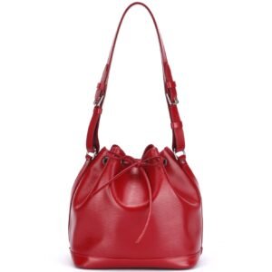 Louis Vuitton Petit Néonoé Red Epi Leather Bucket Bag (TJ1183), Silver Hardware, with Dust Cover | AlmaBagz