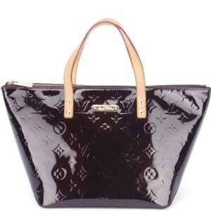 LOUIS VUITTON BELLEVUE TOTE BAG (FL0110), PM SIZE, AMARANTE MONOGRAM VERNIS, WITH DUST COVER | AlmaBagz