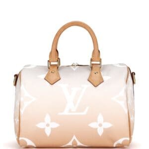 LOUIS VUITTON SPEEDY BANDOULIERE 25 (M45722) MONOGRAM GIANT GRADIENT, WITH STRAP, CHARM, LOCK, KEYS & DUST COVER | AlmaBagz