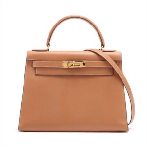 Hermes Kelly 28 Courchevel R Circle Stamp | AlmaBagz