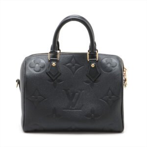 Louis Vuitton Monogram Empreinte Speedy Bandouliere  Black | AlmaBagz