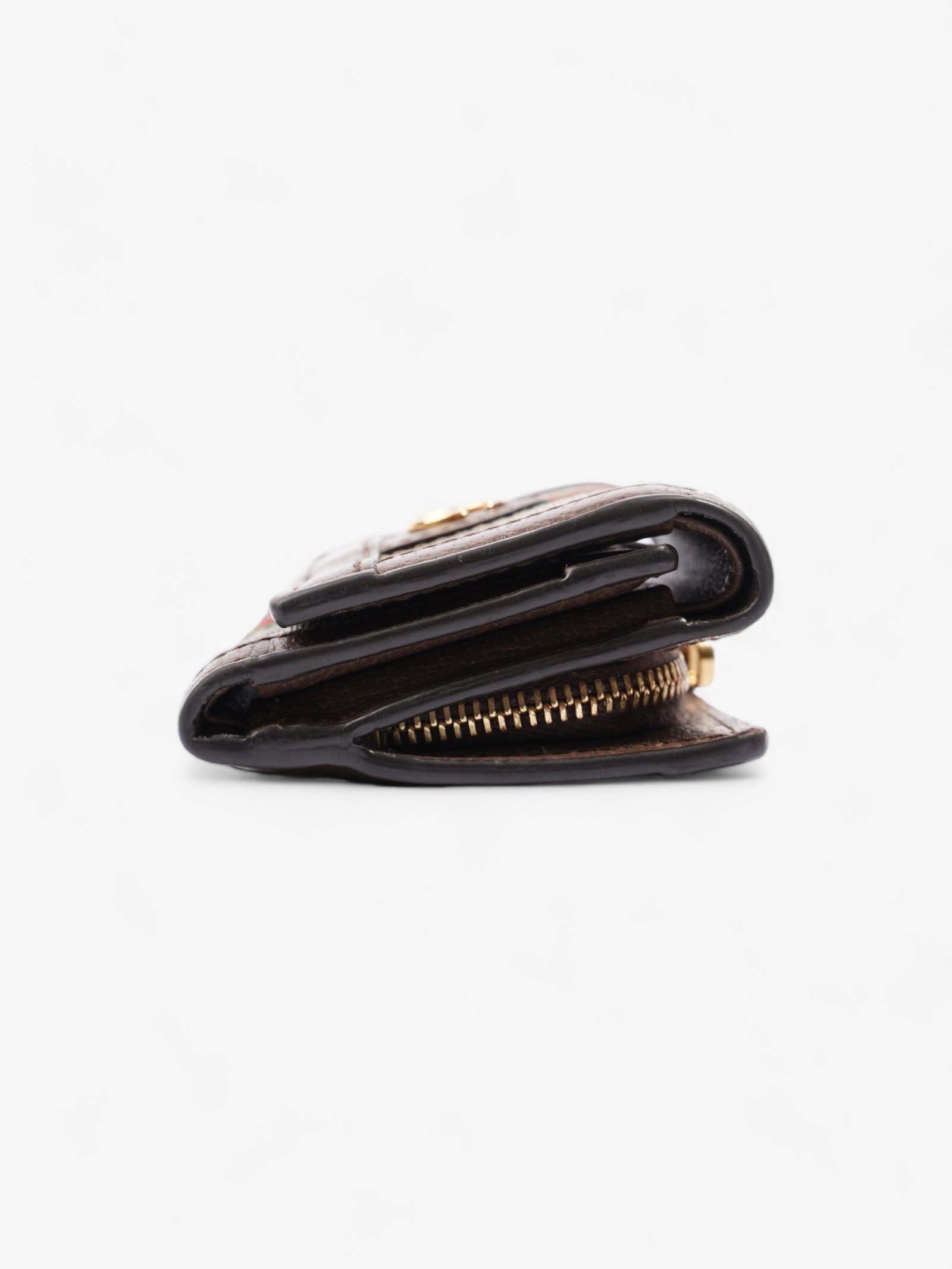 Gucci Ophidia GG French Flap Wallet GG Supreme / Red / Green Coated Canvas | AlmaBagz