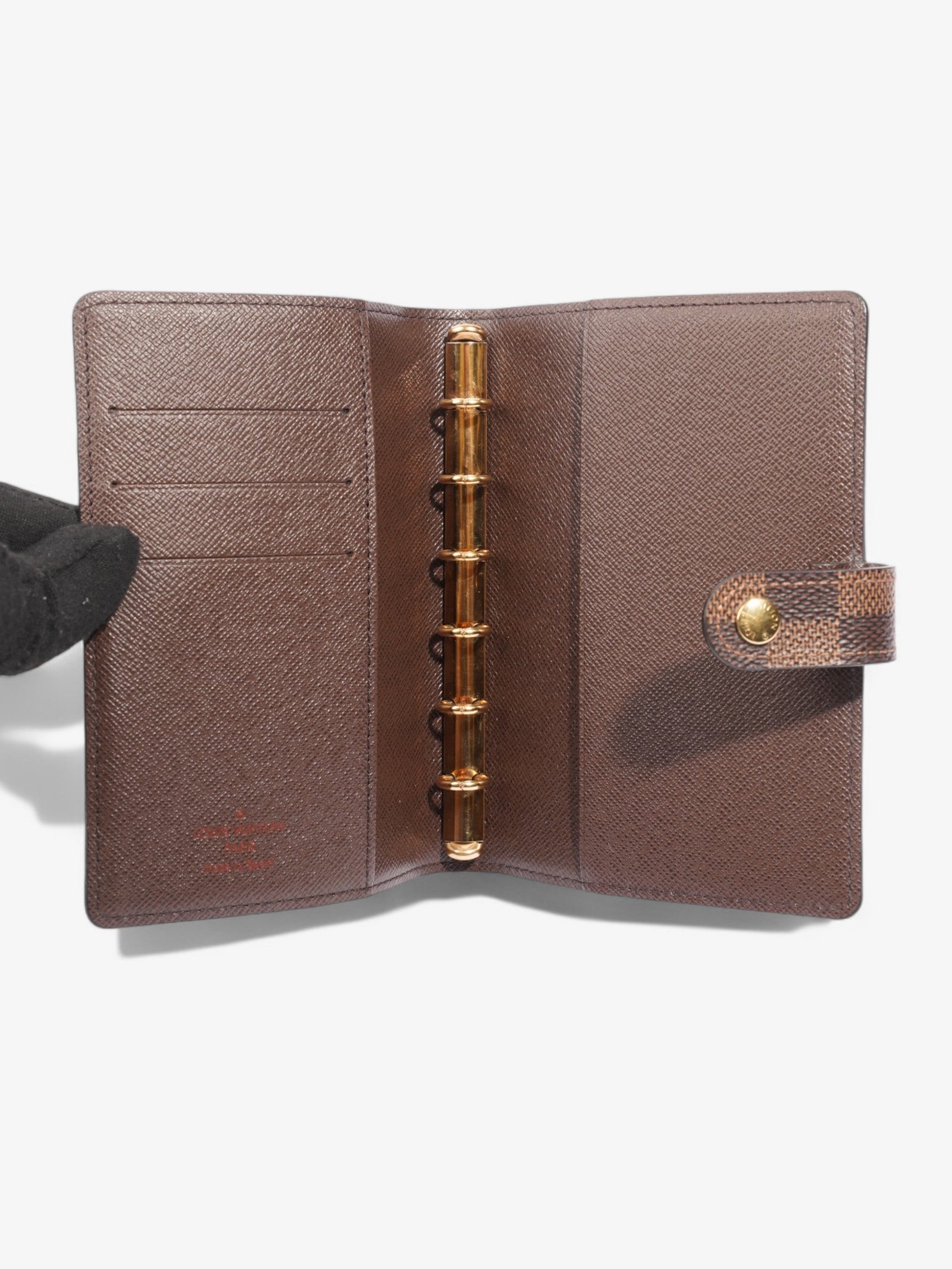 Louis Vuitton Small Ring Agenda Damier Ebene Coated Canvas | AlmaBagz - Image 3