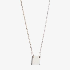 Gucci Logo Plate Necklace Silver Silver Sterling | AlmaBagz