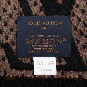 Louis Vuitton Jungle Giant Monogram Black Scarf | AlmaBagz