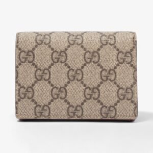 Gucci Cherry Fold Over Wallet GG Supreme / Red / Gold Coated Canvas | AlmaBagz