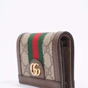 Gucci Ophidia Wallet Brown / Red / Green Coated Canvas | AlmaBagz