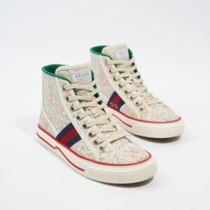 Gucci Tennis 1977 High Top Floral Print Canvas EU 35.5 UK 2.5 | AlmaBagz