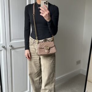 Gucci GG Dusty Pink Marmont Mini Top Handle Bag (RRP £1,890) | AlmaBagz