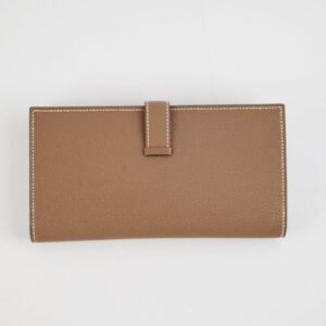 Hermes P-Feuille Bearn Wallet Etoupe | AlmaBagz