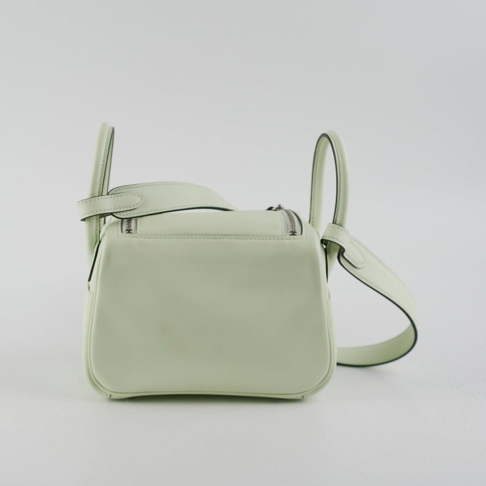 Hermes Mini Lindy Vert Fizz - B Stamp | AlmaBagz