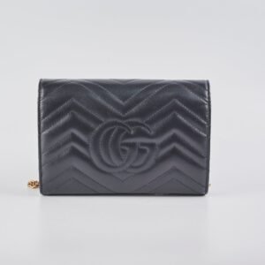 Gucci Marmont Wallet On Chain Woc Black | AlmaBagz