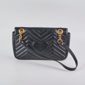 Gucci Small Marmont Shoulder Bag Black | AlmaBagz