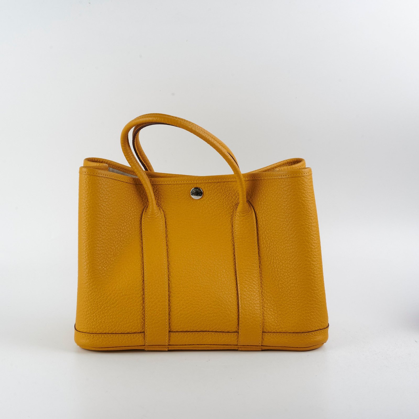 Hermes Garden Party 30 Mustard C Stamp | AlmaBagz