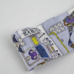 Hermes Silk Twilly Blue/Yellow | AlmaBagz