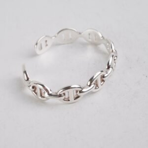 Hermes Sterling Silver Chaine D'ancre Bracelet SH | AlmaBagz