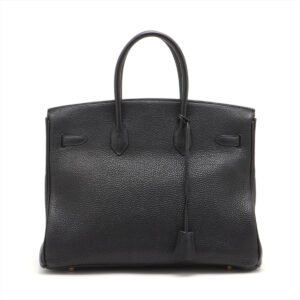 Hermes Birkin 35 Togo Black Square E Stamp | AlmaBagz
