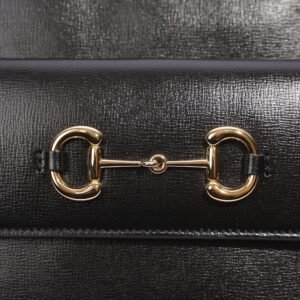 Gucci Horsebit 1955 Small Shoulder Bag Black Black Leather Small | AlmaBagz