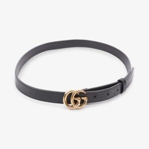 Gucci Marmont Thin Belt Black Leather 80cm / 32" | AlmaBagz