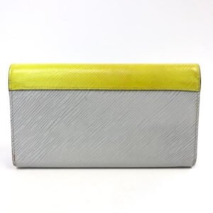 LOUIS VUITTON Long Wallet Purse leather Yellow type Epi Portefeuille twist Women Used | AlmaBagz