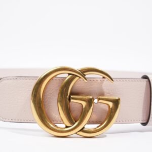 Gucci GG Marmont jumbo Belt Beige And Pink GG Supreme Leather 115cm 46" | AlmaBagz