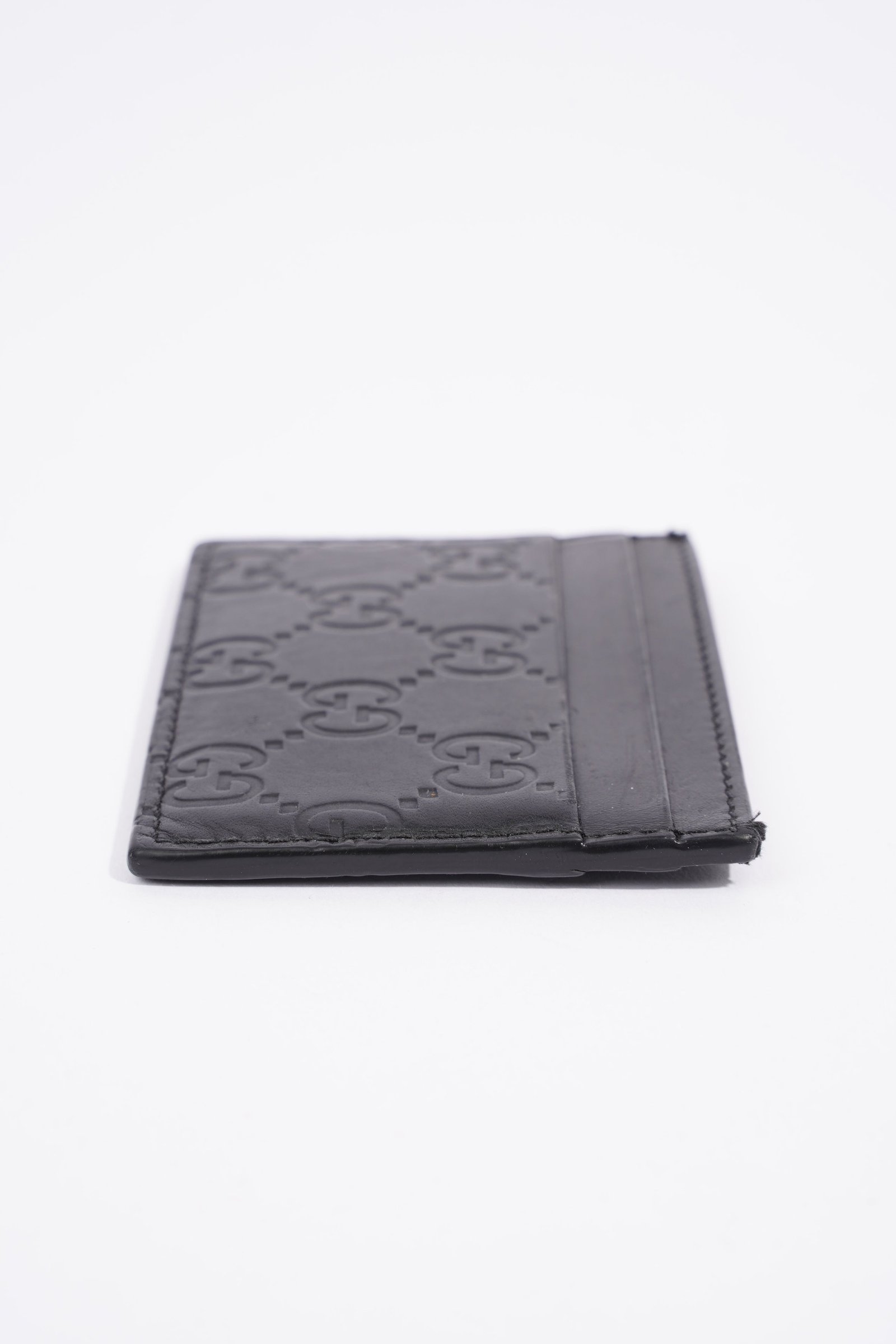 Gucci Microguccissima Card Case Black Leather | AlmaBagz