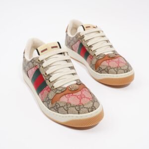 Gucci Screener Sneaker Supreme / Green / Red Canvas EU 36 UK 3 | AlmaBagz