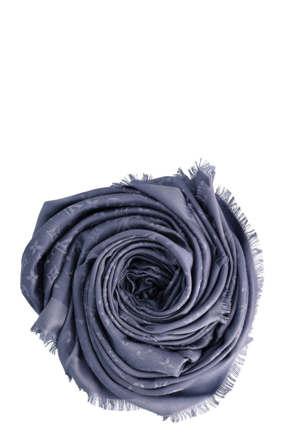 LOUIS VUITTON Scarf MNG Silk Wool Blue | AlmaBagz - Image 5