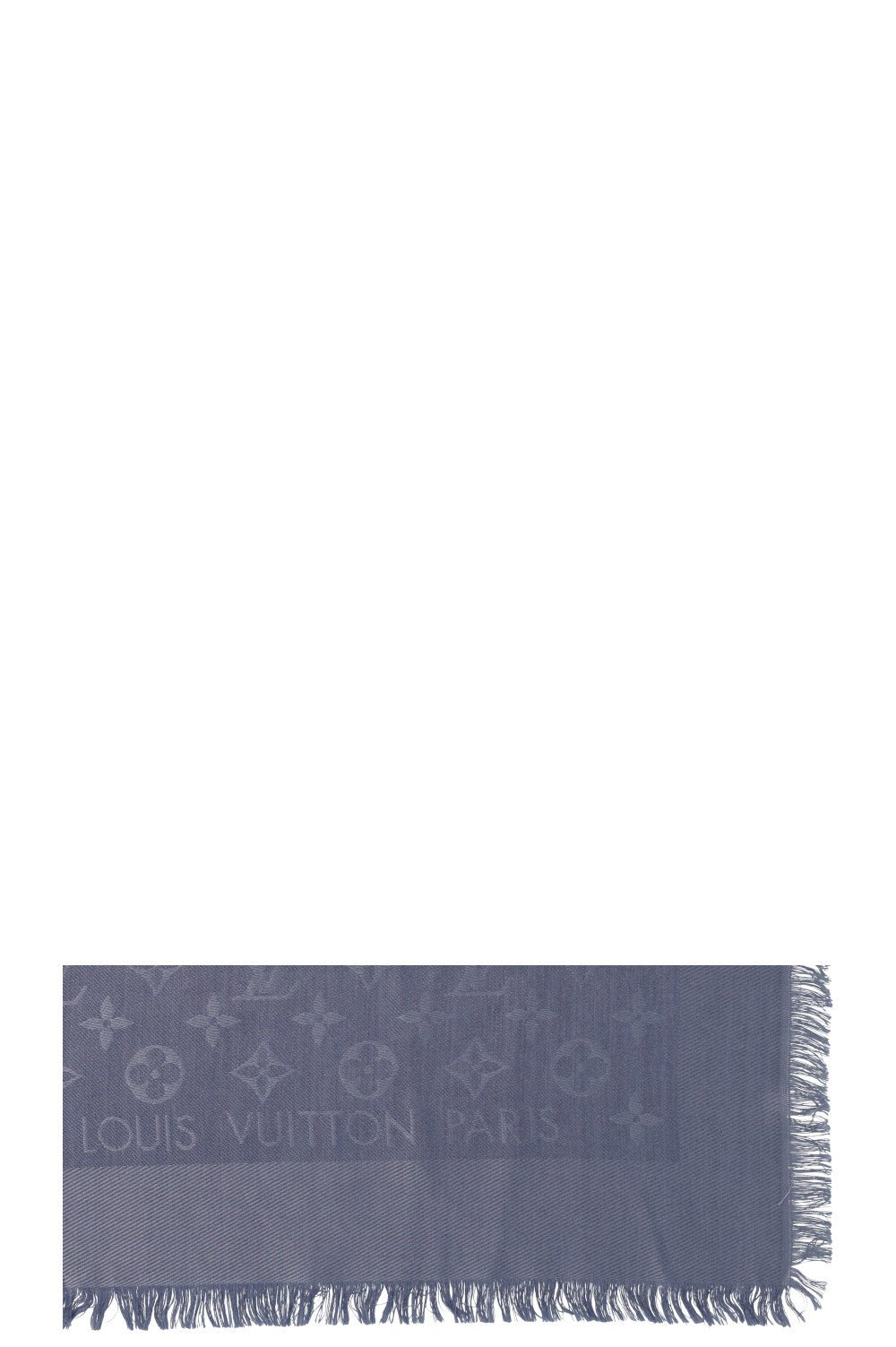 LOUIS VUITTON Scarf MNG Silk Wool Blue | AlmaBagz - Image 3