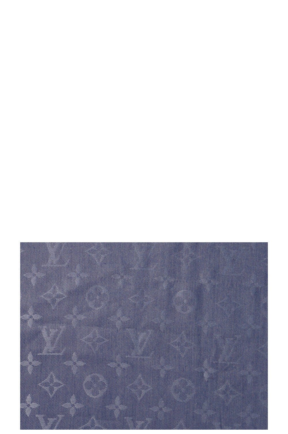 LOUIS VUITTON Scarf MNG Silk Wool Blue | AlmaBagz - Image 4