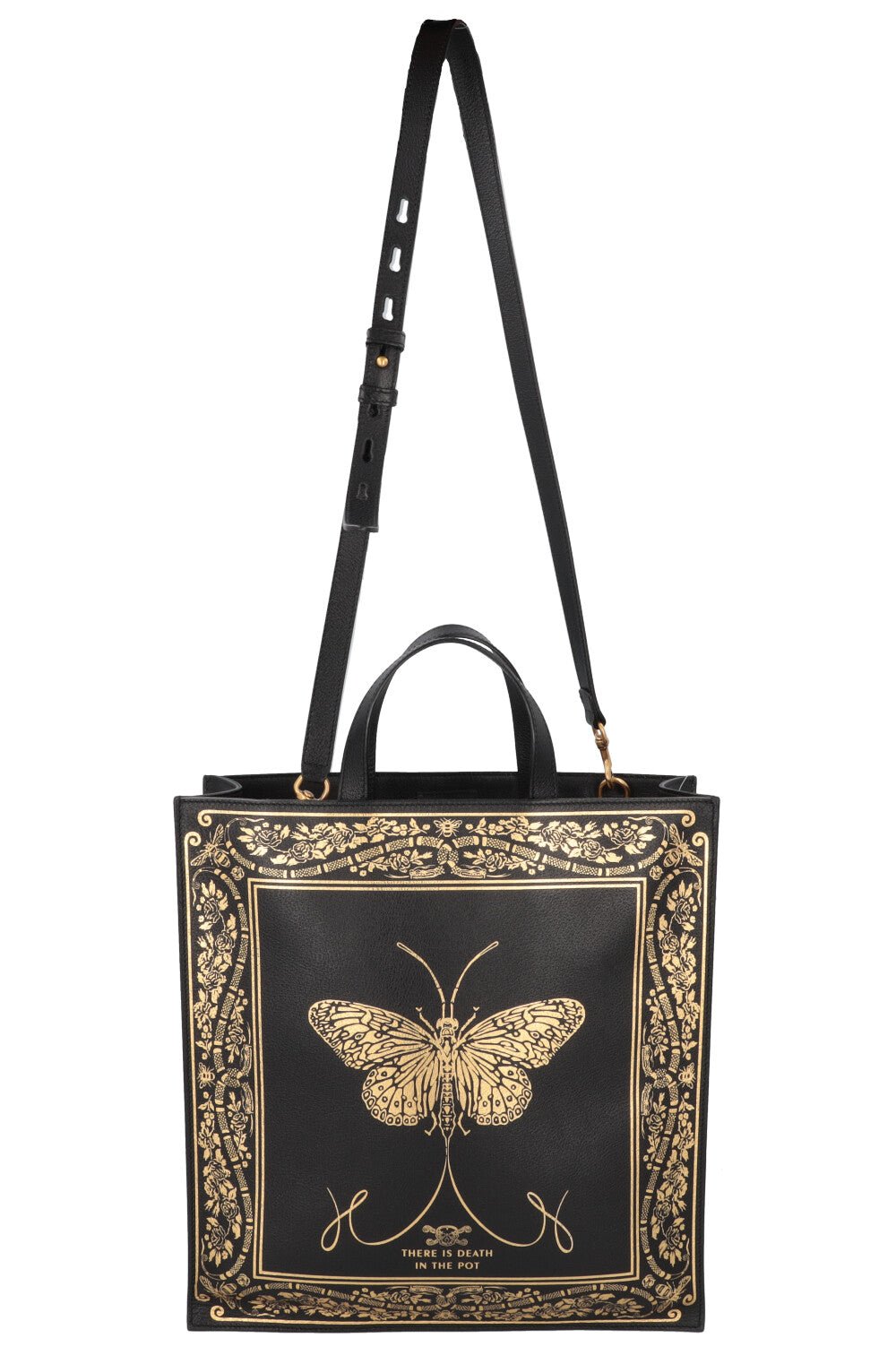 GUCCI Tote Butterfly Convertible Black | AlmaBagz