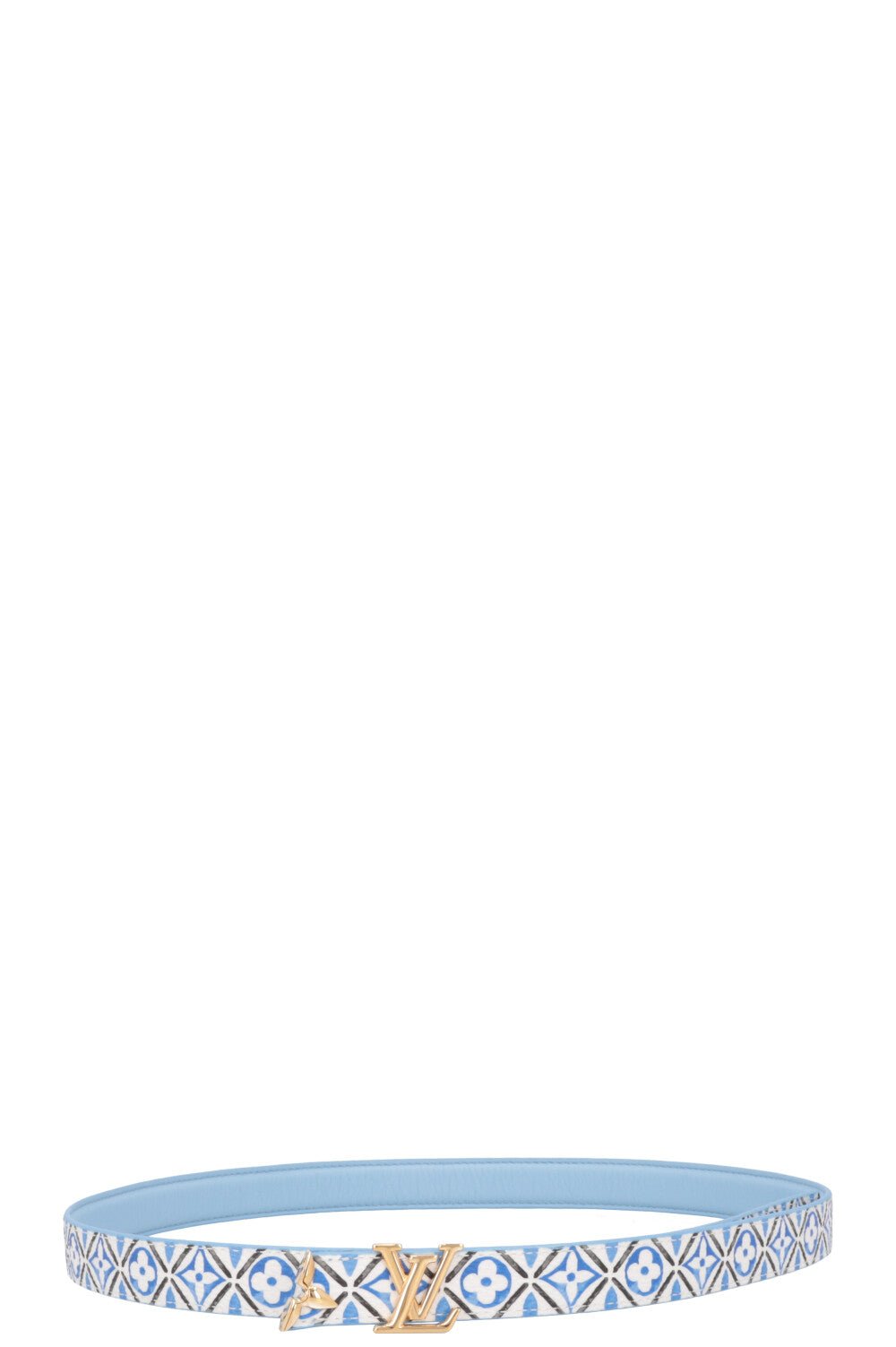 LOUIS VUITTON Pretty LV Reversible Belt Blue | AlmaBagz - Image 3