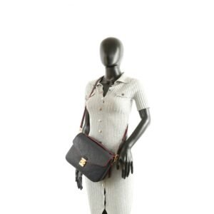 LOUIS VUITTON Monogram Empreinte Pochette Metis Blue | AlmaBagz