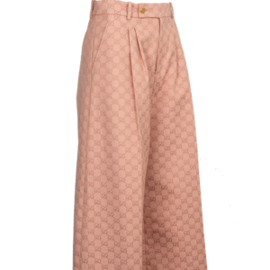 GUCCI GG Supreme Wide Leg Pants Pink | AlmaBagz