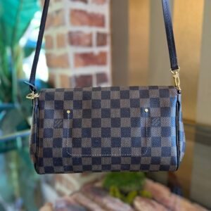LOUIS VUITTON Favorite MM Damier Ebene Canvas Crossbody Bag | AlmaBagz