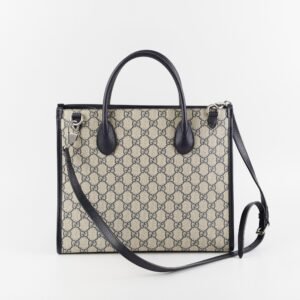 Gucci Small Monogram Black Tote | AlmaBagz