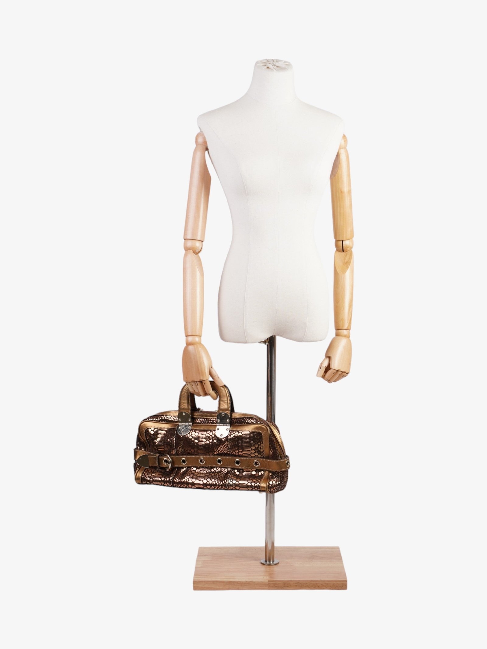 Gucci Romy Bronze / Gold Leather | AlmaBagz