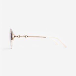 Gucci Horsebit Sunglasses Cream Base Metal | AlmaBagz