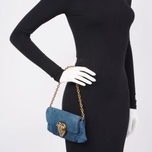 Gucci Clutch Bag Blue Suede | AlmaBagz