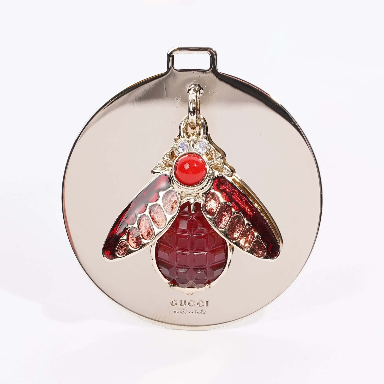 Gucci Bee Charm Red / Silver Base Metal | AlmaBagz