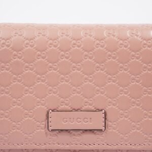 Gucci GG Supreme Long Wallet Pink Leather | AlmaBagz