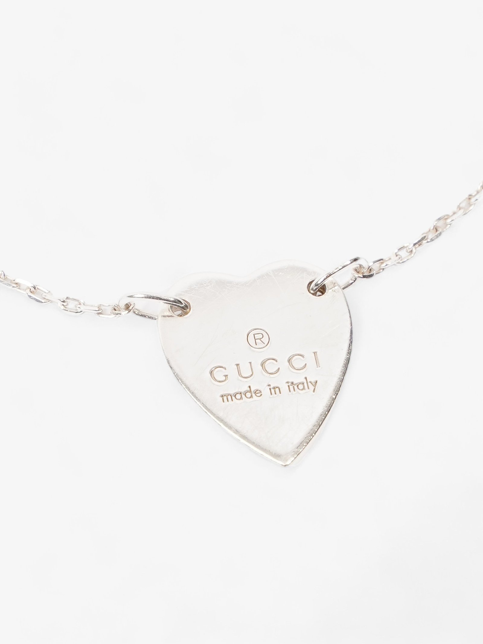 Gucci Heart Tag Bracelet Silver Silver Sterling 17 | AlmaBagz