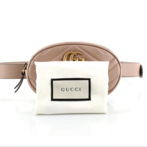 Gucci GG Marmont Matelassé Leather Belt Bag in Pink | AlmaBagz
